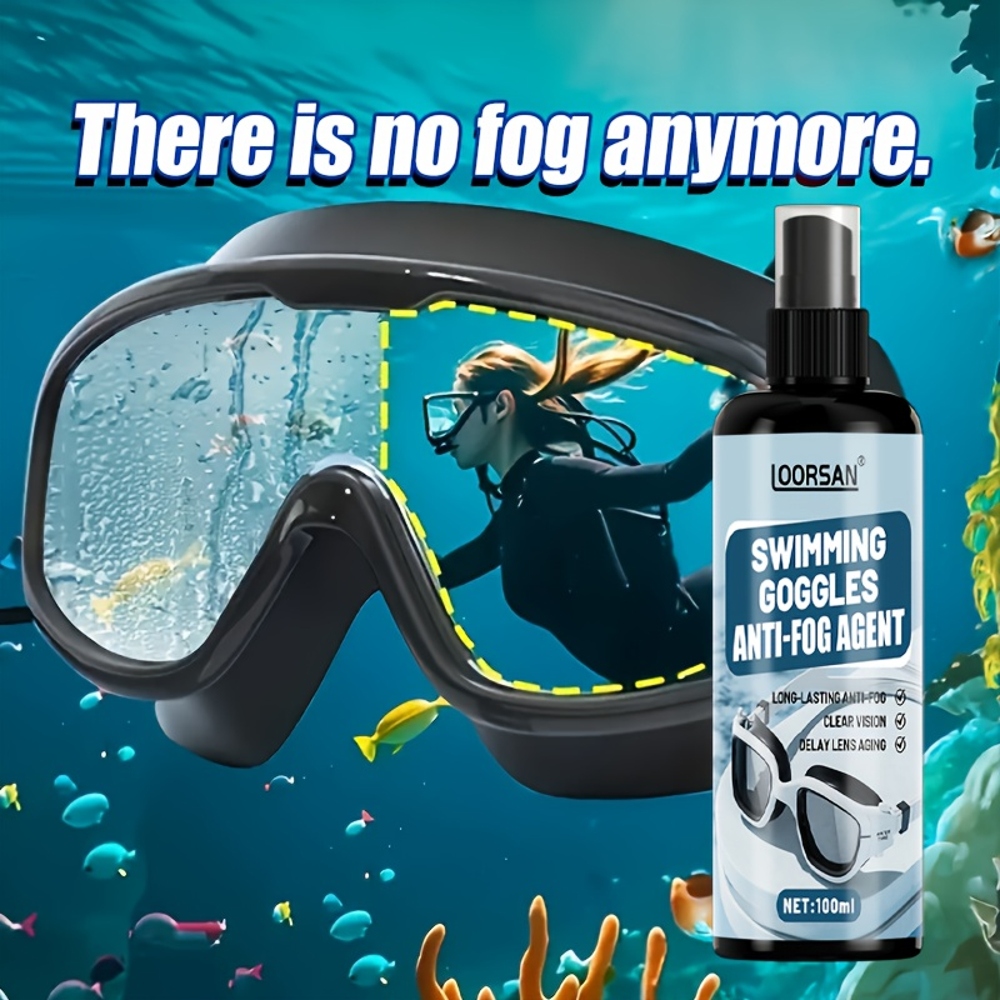 Swimming Goggles Anti Fog - LOORSAN 100ML Semprotan Anti-Kabut untuk Kacamata